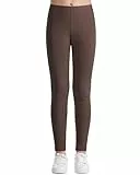 Auranso Leggings Mädchen Sport Baumwolle Kinder Hosen Lange Blickdicht 140-146 Braun