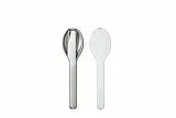 Mepal - Besteck 3-teiliges Set Ellipse - Besteck-Set für unterwegs - Besteht aus einem Messer, Gabel & Löffel - Besteck-Set mit Reiseetui - Edelstahl - Nordic Sage