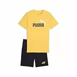 PUMA Jungen ESS 2 COLOR No. 1 Logo Tee and Shorts Set B Gestrickte Anzüge, Sunny Yellow,