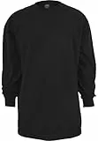 Urban Classics Herren Tall Tee L/S – Langärmeliges Oversize T-Shirt aus Baumwolle, lockerer Schnitt mit verlängertem Fit im urbanen Streetwear Look,Schwarz,XXL Große Größen