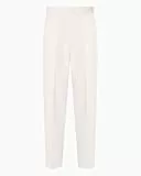 Armani Exchange Men's Blue Edition, Metal Logo Plate, Welt Pocket Casual Pants, Off White, 42