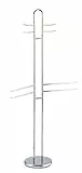 WENKO Handtuch-/Kleiderständer Mod. Palermo Hochglanz-Chrom für Badezimmer und Schlafzimmer mit 8 Armen zum Aufhängen von Kleidung Maße 55,5 x 168 x 28,5 cm