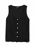 VERO MODA Damen Vmbumpy Sl Shirt WVN Ga Noos, Black, M