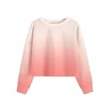 Arshiner Sweatshirt Mädchen Kinder Kurz Batik Pullover Langarm Tshirt Tops Casual Oberteil Kinderkleidung 165