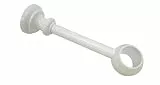 GARDINIA Träger für Gardinenstange mit Ø 28 mm, Geschlossen, Serie Bifo, Kunststoff, Weiß