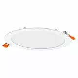 Osram Downlight Slim 225mm, LED Einbauleuchte, 22W, 4000K neutralweiß, 2000 Lumen, flaches Design, IP20, einfache Montage für Wohnräume und Küchen, Weiß