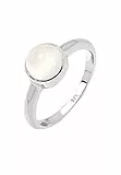 Elli Ring Damen Elegant mit Mondstein in 925 Sterling Silber