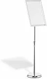 Durable Info-Bodenständer mit Aluminium Klapprahmen A3, robust, 1 Stück, silber eloxiert, 479923