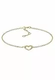 Elli Armband Damen Herz in 925 Sterling Silber vergoldet