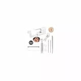 WillTen 10Pcs G23 Titan Industrie Piercing Set, Professionelles 13G Piercingpistolen Set mit 14G Titan Industrie Barbell, Nachsorge Werkzeugset mit Piercing Taper Klarem Retainer Helix Knorpel Stab