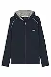 BOSS Herren Mix&Match Jacket H Hoodie aus Stretch-Baumwolle mit Reißverschluss und Logo-Stickerei Dunkelblau M
