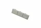 GARDINIA Endstücke für Vorhangschienen und Gardinenschienen Atlanta, 3-läufig, Einfache Montage, Rückstandslos, GE3, 2 Stück, Kunststoff, Silber