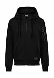 Sublevel Damen Sweathoodie Kapuzenpullover Sweatjacke mit Prints und Kapuze Black L