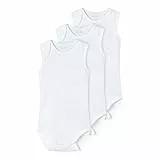 NAME IT Unisex Baby Nbnbody 3p tank Solid White 3 Noos Schlafanzug, Bright White, 98 EU