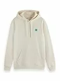 Scotch & Soda Seasonal Core Kapuzenpullover mit regulärer Passform mit Logo, Eggnog 100, L