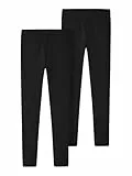 NAME IT Mädchen Nkfvivian 2p Noos Leggings, Schwarz (Black/Packed with Black 178466001), 110-116 EU