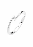 Elli DIAMONDS Ring Damen Verlobungsring mit Diamant (0.015 ct.) in 925 Sterling Silber