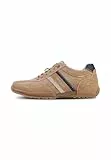 camel active Herren Low-Top Sneaker, Männer Halbschuhe,Wechselfußbett,Sportschuhe,Freizeitschuhe,Laufschuhe,schnürer,tan/blau,42 EU