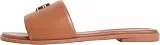 Tommy Hilfiger Damen Sandalen Logo Hardware Mule aus Leder, Braun (Warm Bronze), 38
