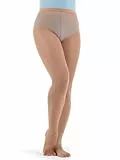 Capezio Women's Hold & Stretch Steigbügel-Tight, Light Suntan, M