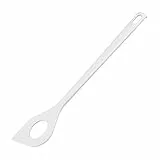 FACKELMANN 24279 Kochlöffel mit Loch 30cm BLANCA hängbar, Kunsststoff, weiß