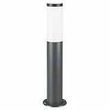 MONZANA® Außenlampe Edelstahl 50cm E27 Fassung IP44 Wetterfest Stehend Wegeleuchte Gartenleuchte Beleuchtung Außen Leuchte Garten Outdoor Anthrazit