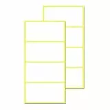 100 Stück, 80 x 40 mm, Aufkleber Etiketten Selbstklebend Klebeetiketten zum Beschriften - Weiß