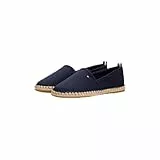 Tommy Hilfiger Damen Basic Tommy Flat Espadrille Open Toe Heels, Weiß (Ivory Ybi), 39 EU, Space Blue, 42 EU