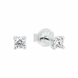 Amor Ohrstecker 925 Sterling Silber Damen Ohrschmuck, mit Zirkonia synth., 0,3 cm, Silber, Kommt in Schmuck Geschenk Box, 2012681