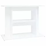 vidaXL Aquariumständer, Aquarium Unterschrank mit viel Stauraum, Aquarium Tisch mit Stabiler Oberplatte, Aquariumschrank Aquarium Halter, Hochglanz Weiß Holzwerkstoff