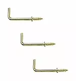 Merriway BH03808 13 mm Galvanisch vermessingter Kommodenhaken, Weiß, 50 Stück