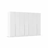 Rauch Möbel Alabama, Kleiderschrank für Schlafzimmer, Kinderzimmer, Wohnzimmer, Garderobe, Flur, 7-türig, mit Zubehör Basic, Farbe Weiß, Breite 315 cm