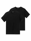 Schiesser Herren T-Shirt Unterhemd 2-pack, Schwarz (000-schwarz), XL
