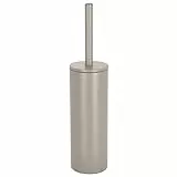 Spirella, Toilettenbürste mit Halterung aus Stahl, Modell Akira, Austauschbarer Bürstenkopf und Behälter aus Massivem Stahl, mit Hygienischem Behälter, Matt Taupefarben, 40 x 9,5 x 9,5 cm