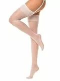 GLAMORY Damen Strapsstrümpfe Perfect 20 DEN, Weiß (Weiß), Large (Herstellergröße: L-(44-46))