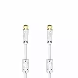 Hama Koaxialkabel für Kabelrouter, Netzwerk, F-Stecker, 75 O, 100 dB, 3,00 m (00201132) Marke