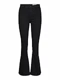 NOISY MAY NMSallie High Waist Flare Jeans Frauen Jeans schwarz W27L30