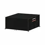 HEIMUNI Gartentisch Abdeckung Wasserdicht 130x80x80cm, Schutzhülle Gartenmöbel Winterfest, 420D Oxford Gewebe Gartentisch Abdeckplane, Abdeckung Gartenmöbel Tisch für Gartentisch Sitzgruppe