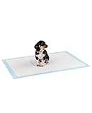 lionto Welpenunterlagen, 6-lagige Trainingspads für Hunde mit Klebestreifen, 50 Stück 60x90 cm, auslaufsicher und strapazierfähig Dank hoher Saugfähigkeit für kranke und inkontinente Tiere, blau/weiß