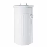 BUTLERS Retro Mülltonne Oskar 40l Mülleimer mit Deckel und Tragegriffen | Küche Abfalleimer ideal als Mülleimer für gelben Sack, Pfandbehälter, Futtertonne, Wäschetonne und Papierkorb