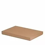 Rössler Geschenkbox mit Deckel für DIN A4 | Box mit Deckel | Geschenkbox Geburtstag | Karton mit Deckel | Geschenk Box | Geschenkkarton mit Deckel | Maße: 225x325x30mm | Farbe: Braun | Kraft