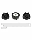 QWORK 3x Kupplung 9704230, Blender Coupler Ersatzteile Kompatibel mit KitchenAid Modellen KSB52, KSB5, 5KSB52 and 5KSB5 (Montageschlüssel Enthalten)