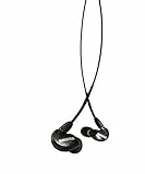 Shure SE215-K, In-ear Kopfhörer/Ohrhörer, schwarz, Premium, Sound Isolating, Geräuschunterdrückung, ein Treiber, austauschbares Kabel, dynamischer Bass