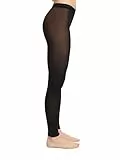 ESPRIT Damen Leggings Cotton W Le Baumwolle einfarbig 1 Stück, Schwarz Black 3000, 40-42