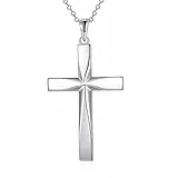 YAFEINI Kreuz Kette Damen Sterling Silber Kreuz Kette Silber 925 Kreuz Anhänger Geschenke für Frauen Schmuck