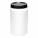 Garronda 2 Liter Behälter mit Deckel Futtertonne Weithalsfass BPA-frei Kleines Fass Wasser Box mit Deckel Ideal als transportbox Sichere Aufbewahrung und Lagerung GD-0085, Weiß
