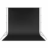 Neewer 3 x 3,6 M PRO Photo Studio Premium Polyester Faltbarer Hintergrund Hintergrund für Fotografie, Video und Fernsehen (NUR Hintergrund) - SCHWARZ