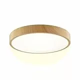 Brilliant LED Deckenleuchte Ø38,5 cm rund Holzoptik 18W Deckenlampe, 2300 Lumen, warmweiß 3000K, moderne LED Wohnraumleuchte für Wohnzimmer, Schlafzimmer & Flur