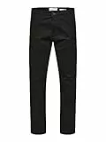 SELECTED HOMME Herren Slhslim-new Miles 175 Flex Pants W Chino, Schwarz, 32W / 32L EU