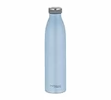 THERMOcafé by THERMOS TC BOTTLE pastell blau matt 0,75l, Edelstahl Isolierflasche kohlensäurefest, 12h heiß 24h kalt, Auslaufsicher, für Schule, Unterwegs & Büro, Pastel Water Mat